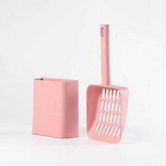1set Cat Litter Scooper with Caddy Holder-Light Pink-Cat Scooper