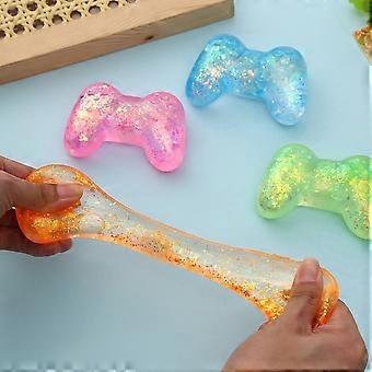 Game Controller Squishy Stress Balls, Random Color Sugar-Filled Molasses Stretch Toys, Moldable Slow-Rise Sensory Fidget Toys for Anxiety Relief, Glit