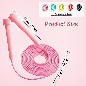 Springseil für Kinder - Flexibles Silikon-Springseilkabel, längenverstellbar, verwicklungsfrei, 5er-Pack