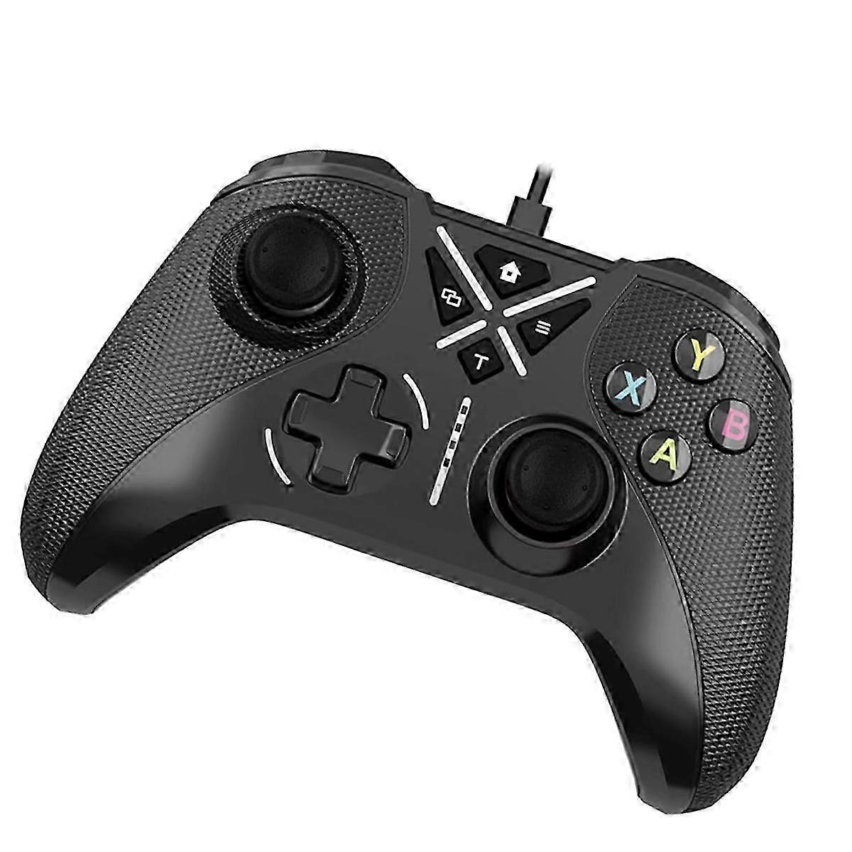 Wired Game Controller with Hall Triggers Joysticks and Turbo Function