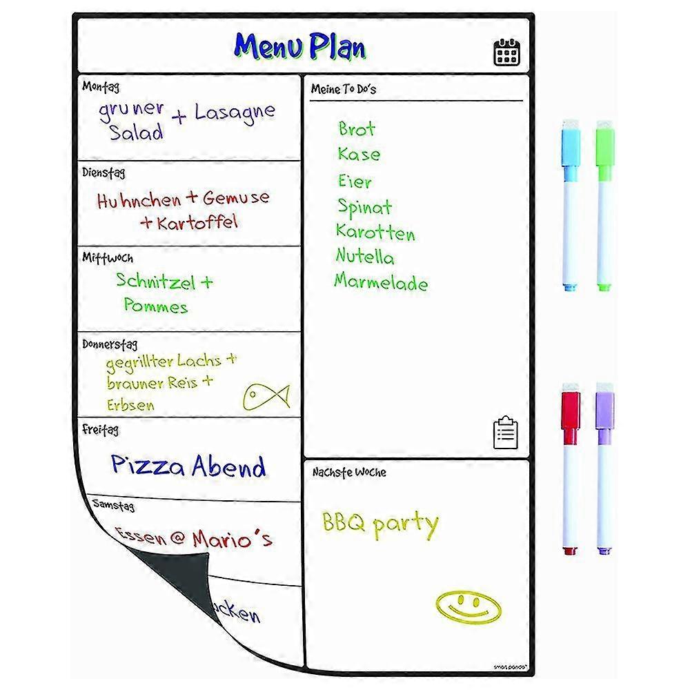 Magnetická tabule Lednice Kalendář Menu Planner, Memo
