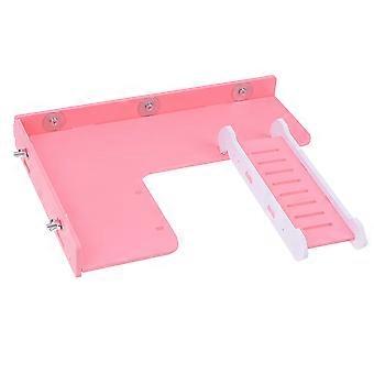 Pet Climbing Toy Hamster Ladder for Playing 2Pcs Pink Platform Board
