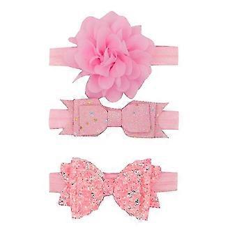Headband 3pcs Kids Floral Headband Girls   Elastic Bowknot Accessories Hairband Set