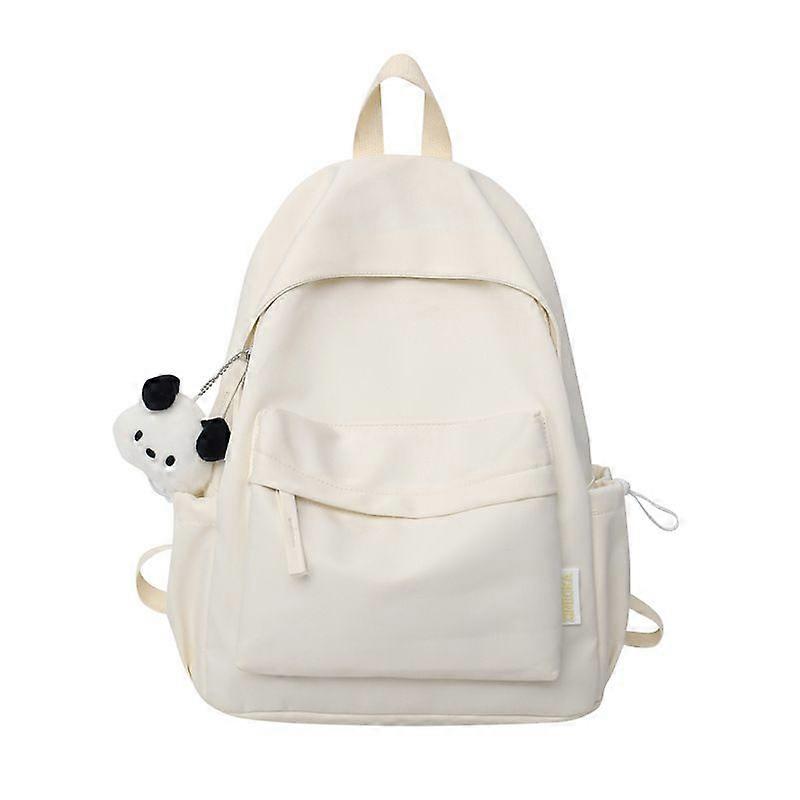 Backpack large capacity travel simple solid color backpack junior high school student high school backpack
