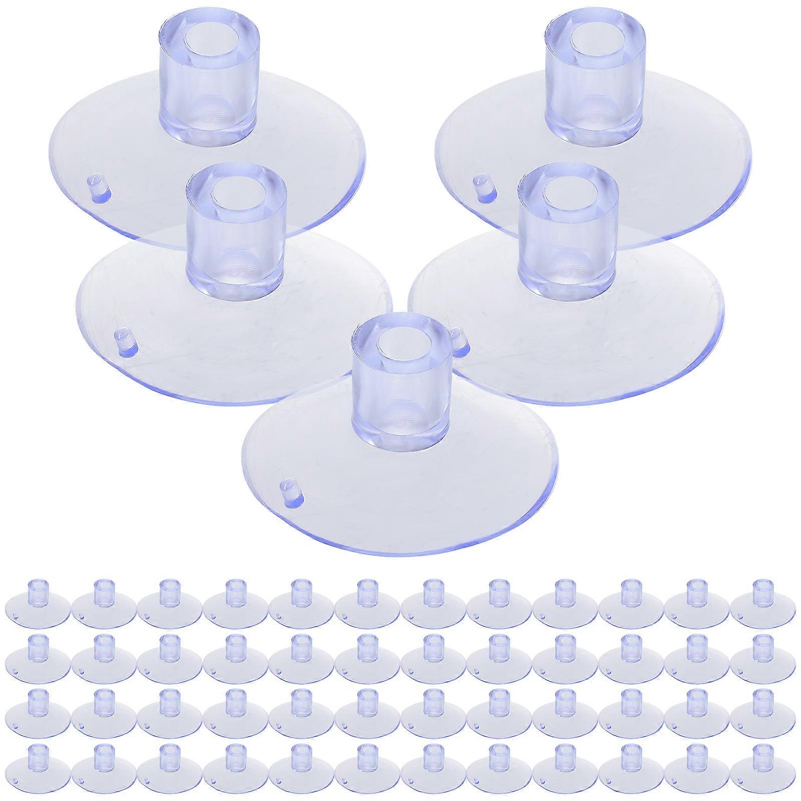 Transparent Suction Cups Stable Display Libraries Office Desktops Round Shape 100Pcs