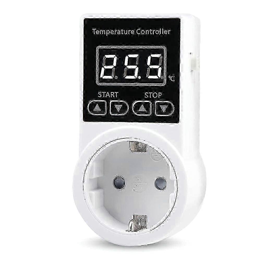 1pcs Thermostat Socket With Sensor, Digital Temperature Controller Socket, Waterproof Temperature