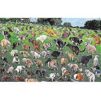1000pcs Poepende puppy's puzzel grappige stress relief puzzel voor hond dier liefhebbers