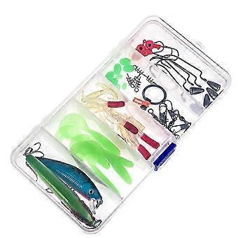 52Pcs Minnow Swimbaits T-Type Paddle Tail Realistisches Angelgerät Kit Weiche Angelköder Wurm Künstliche Köder Boxed