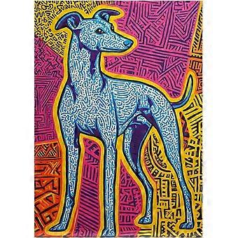 Whippet Street Street Pop Art-puslespill - Fargerike urbane kunstpuslespill SQZ470