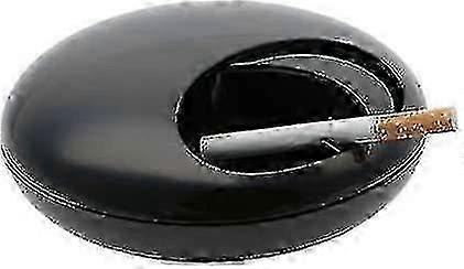 Scrumieră Pebble cu capac (neagră)