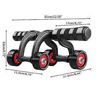 Pour Ab Roller Core Strength Équipement de gym à domicile Entraîneur de muscles abdominaux Roue d'entraînement Hommes Femmes Exercices abdominaux 25-26s