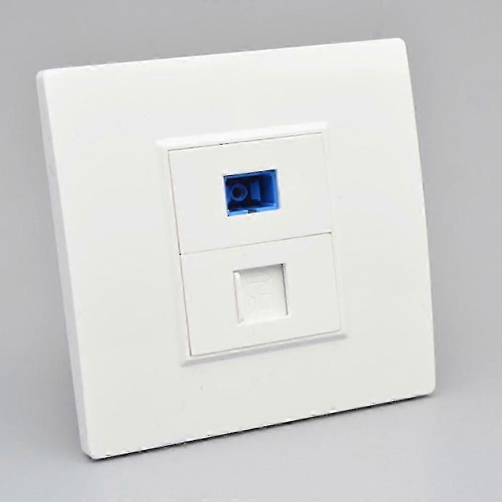 For Connecto1 SC Fiber Optic Interface & RJ45 Network Jack Panel Wall Outlet
