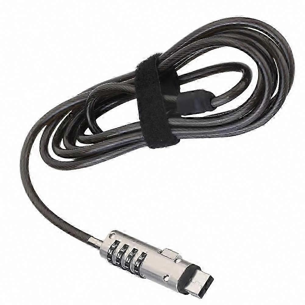 Anti-Theft Computer Security Cable Lock for Laptops & Notebooks with Flexible Numeric Code, USB Interface & Sponge Patch