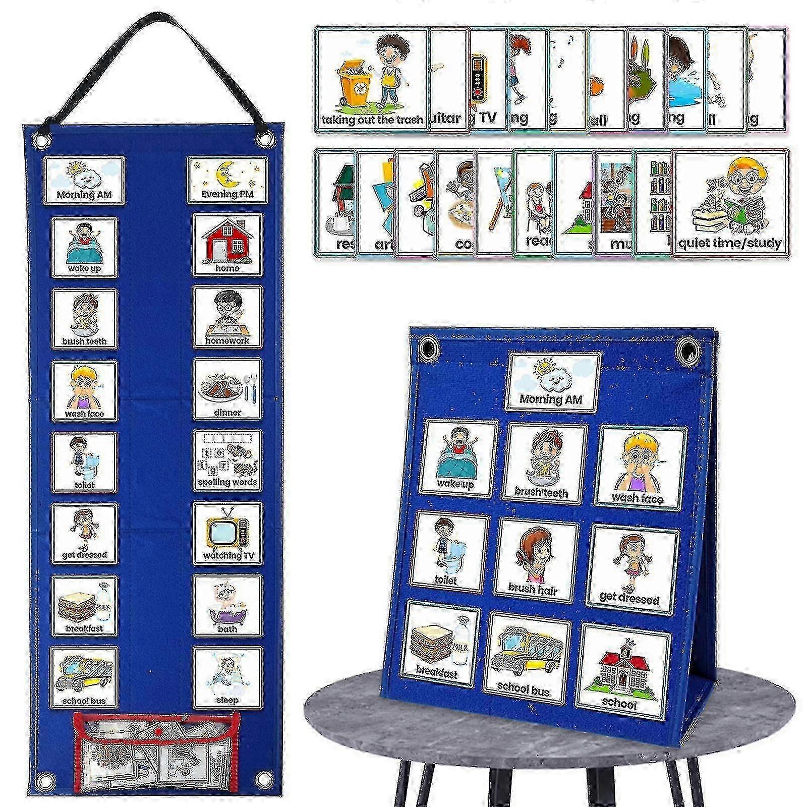 Daily Visual Schedule With 70 Routine Cards
