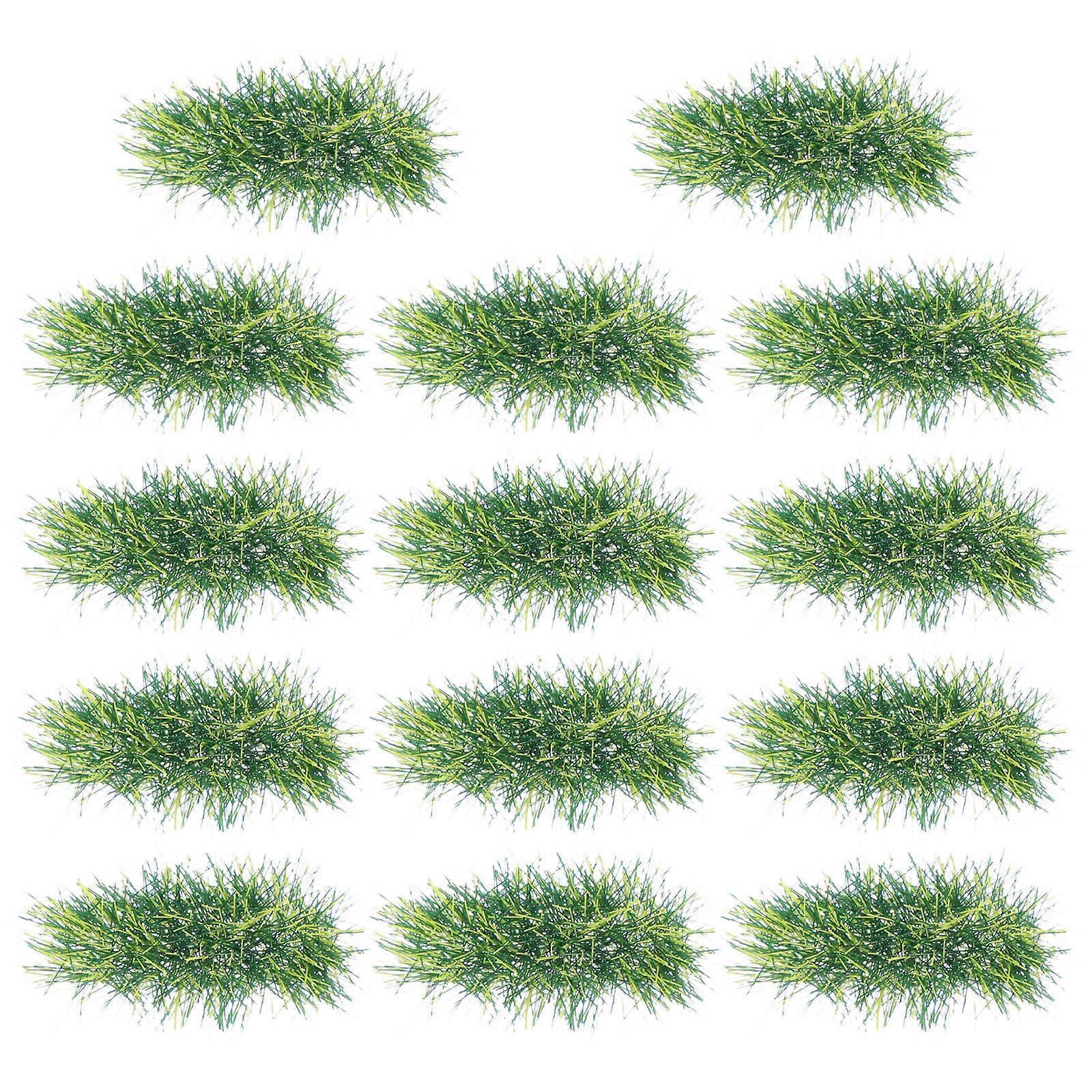 Artificial Grass Cluster Simulated Grass Tuft for Crafts 3 Boxes Green