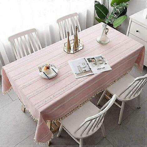 Boho Vintage Linen Table Cover