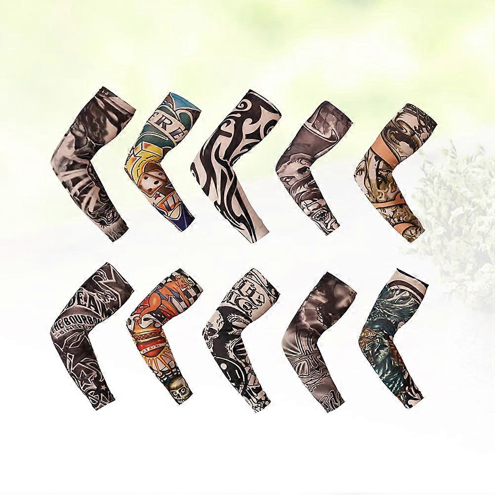 Cycling Sun Block Sleevelet for Sun Protection Function 10Pcs Pack
