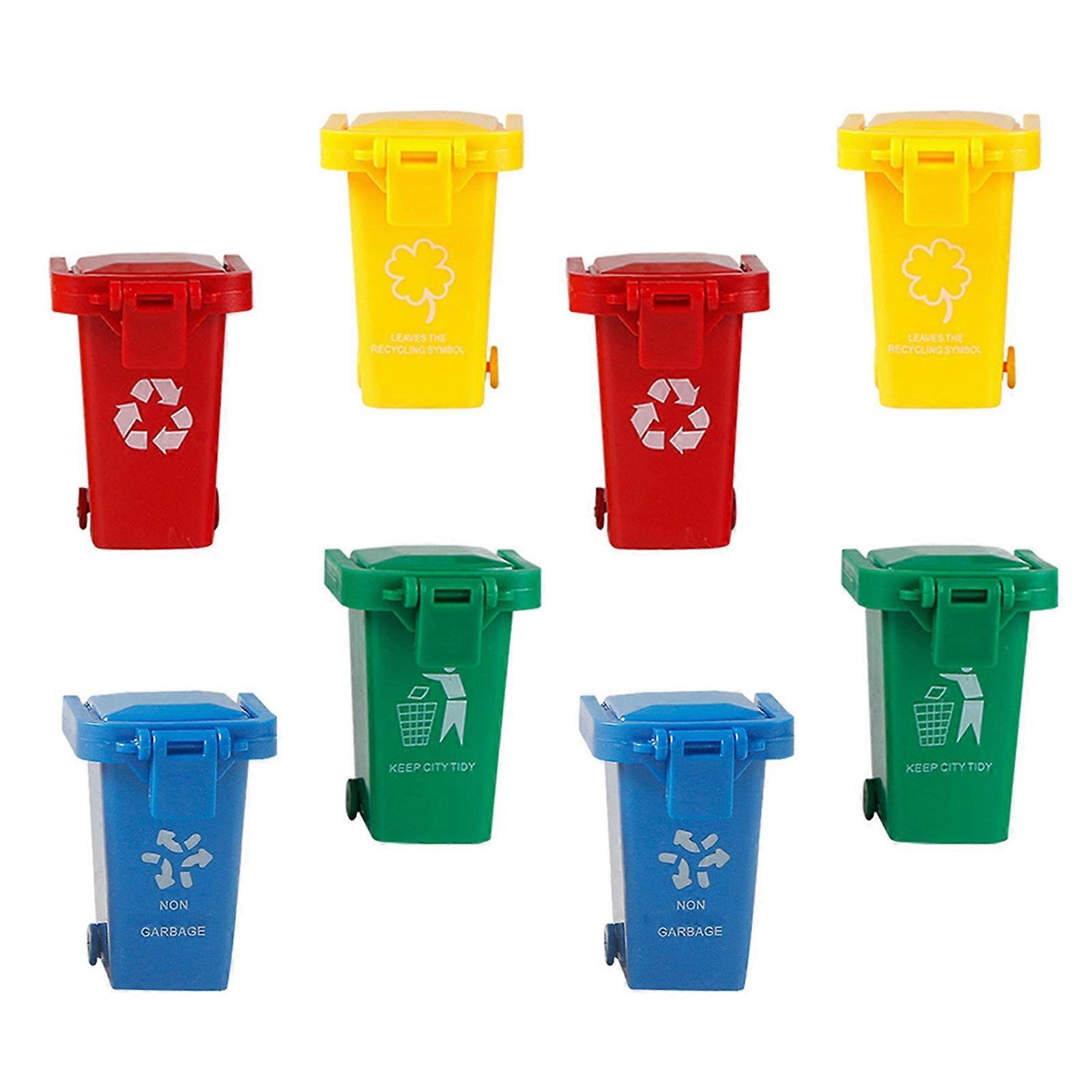 Push Trash Flip Lid Garbage for Kids 8Pcs