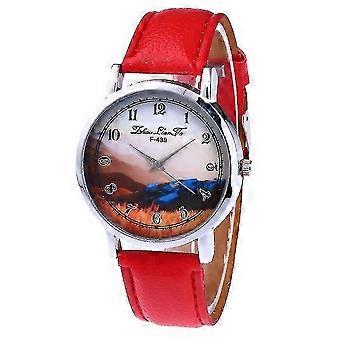 Men Quartz Watch Classic Leather Strap Round Dial Simple Watch Gifts