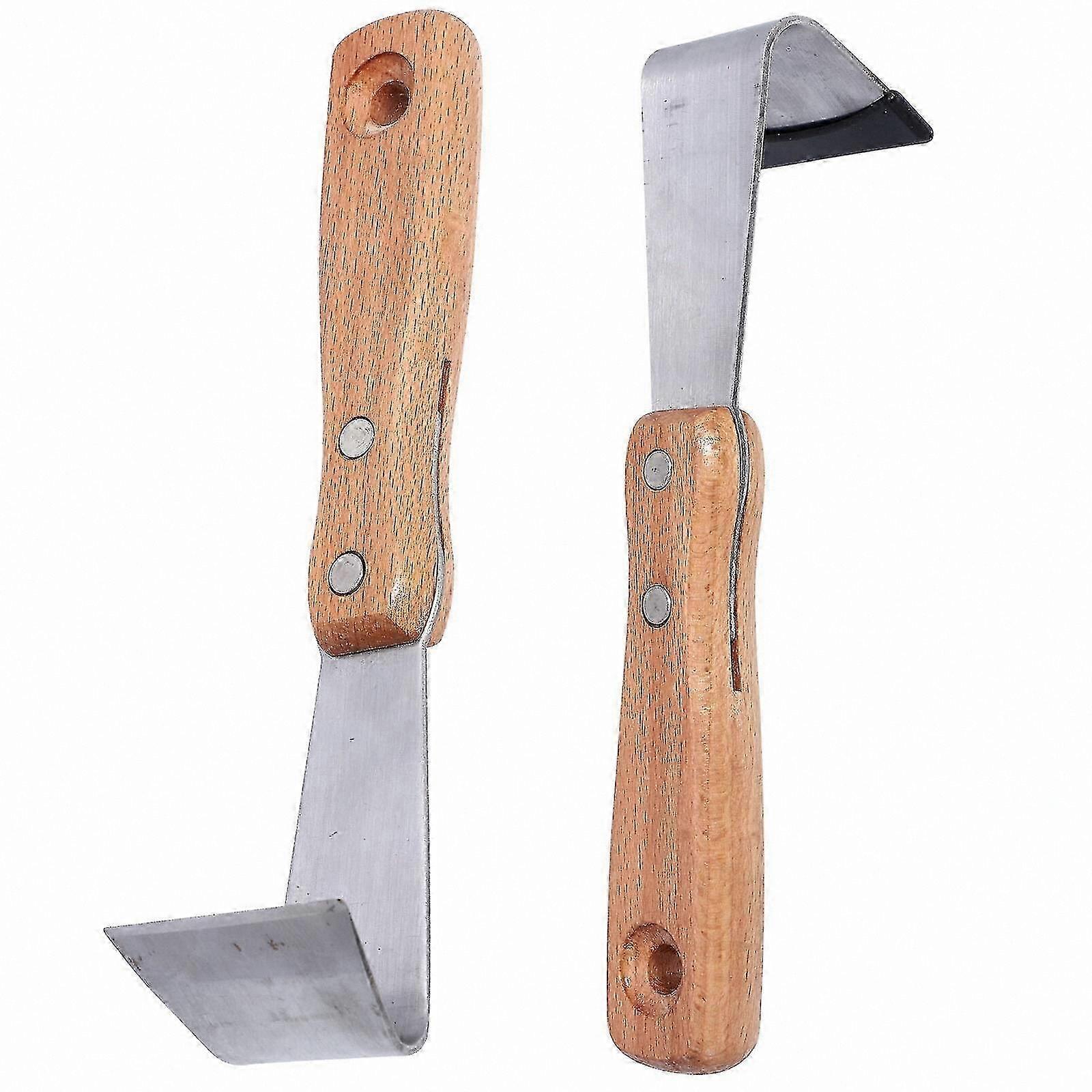 2-Pack Garden Bark Scrapers for Fruit Trees, Durable Silver Scraping Tools