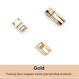 2Pcs/1Pair New Metal No tie Shoelace Magnetic Buckle Shoelaces With Lock Shoes Accessories AF1/AJ Sneaker Kits Shoe Decoration