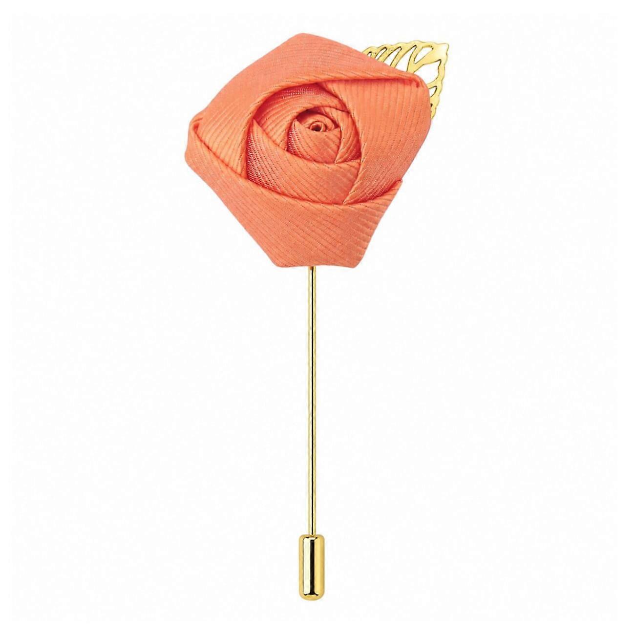 Copper Orange Plain Twill Lapel Pin