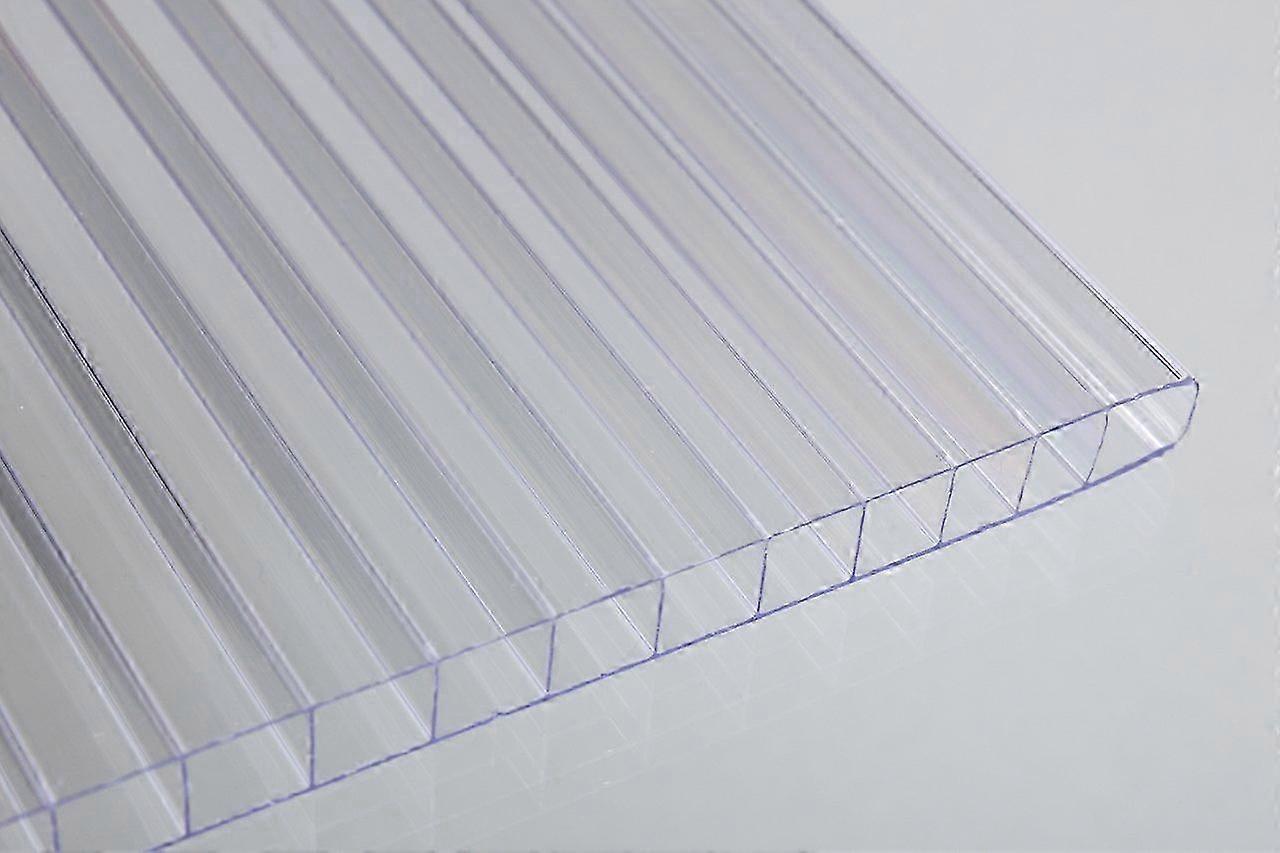 Clear Polycarbonate Sheet 6mm Multiwall Panel 12x60 for Greenhouse Light Diffusion and Insulation