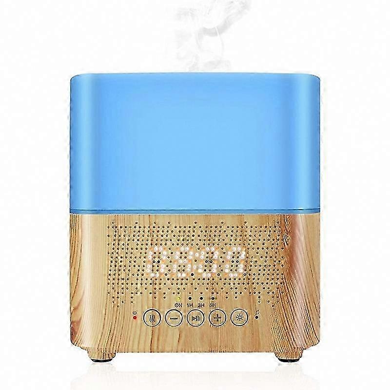 300ml Multi-Function Aroma Diffuser with Bluetooth Speaker, Digital Clock, 7 LED Colors, Cool Mist Humidifier & Ambient Light