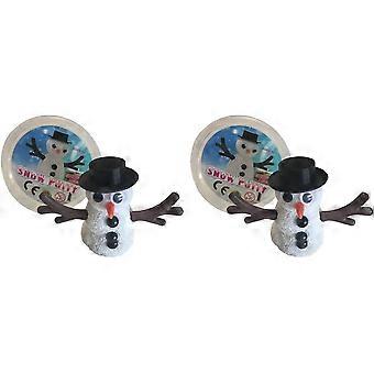 Snowman Slime Putty Set 2 Pack for Kids – Build a Snowman Holiday Gift, Reusable Moldable Fun