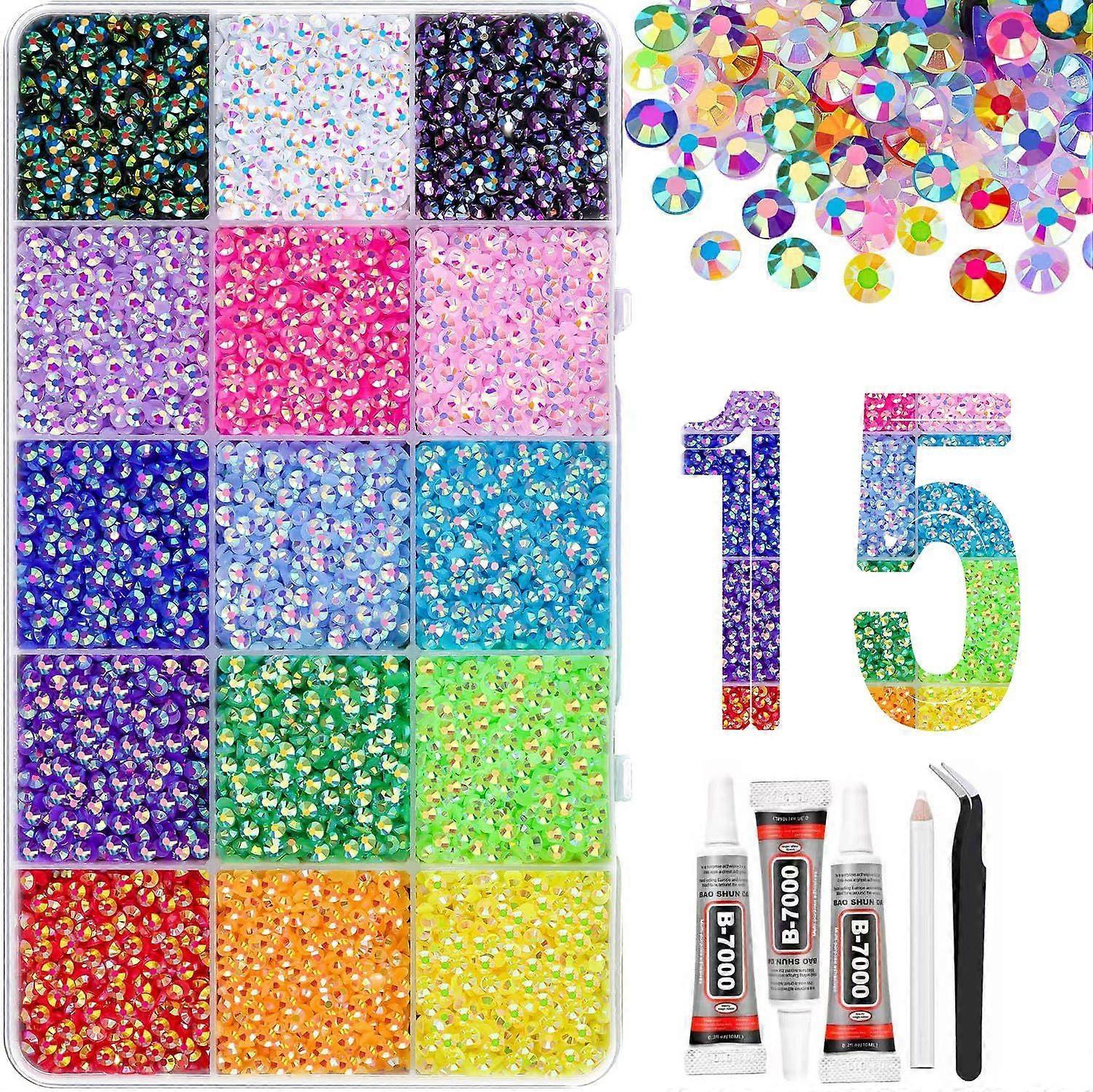 3mm Flat Back Jelly Rhinestones With Tools