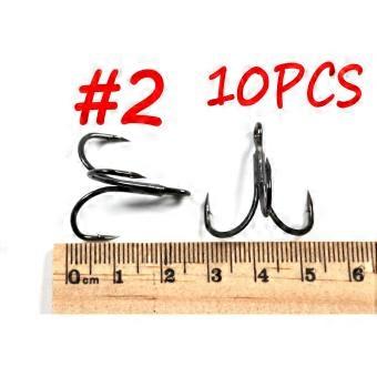 Bimoo 10pcs Extra Sharp Arrow Point Treble Hooks Black Nickle Red Grey Color Fishing Lure Spinner Bait Assist / Spare Hooks