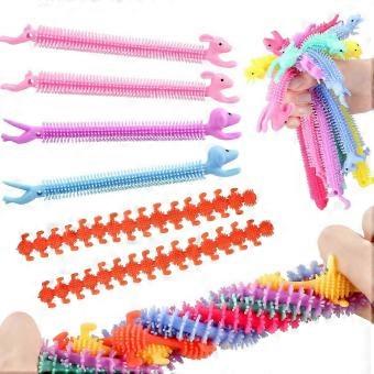 24-Pack Stretchy String Fidget Toys, Colorful Rubber Tactile Sensory Toys for Kids and Adults, Portable Party Favors and Travel Activity