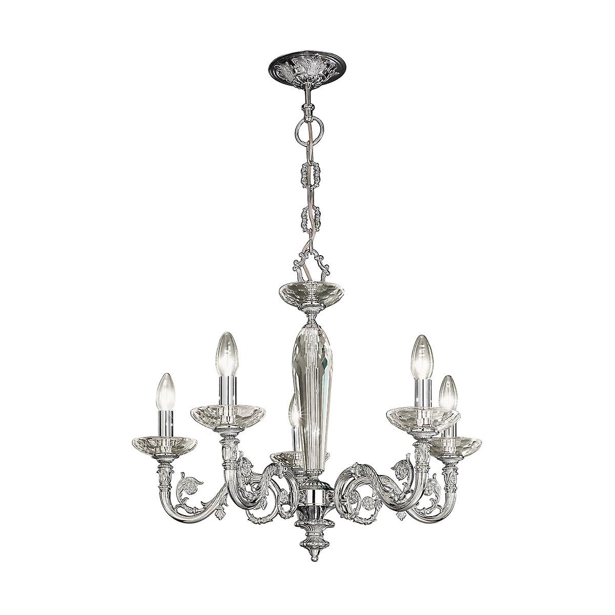 Contarini Multi Arm Chandeliers 5 Light Chrome
