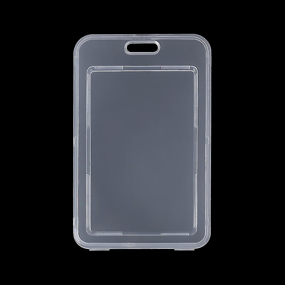 1pc New Plastic Ic Work Card Holder Anti-theft Safety Case