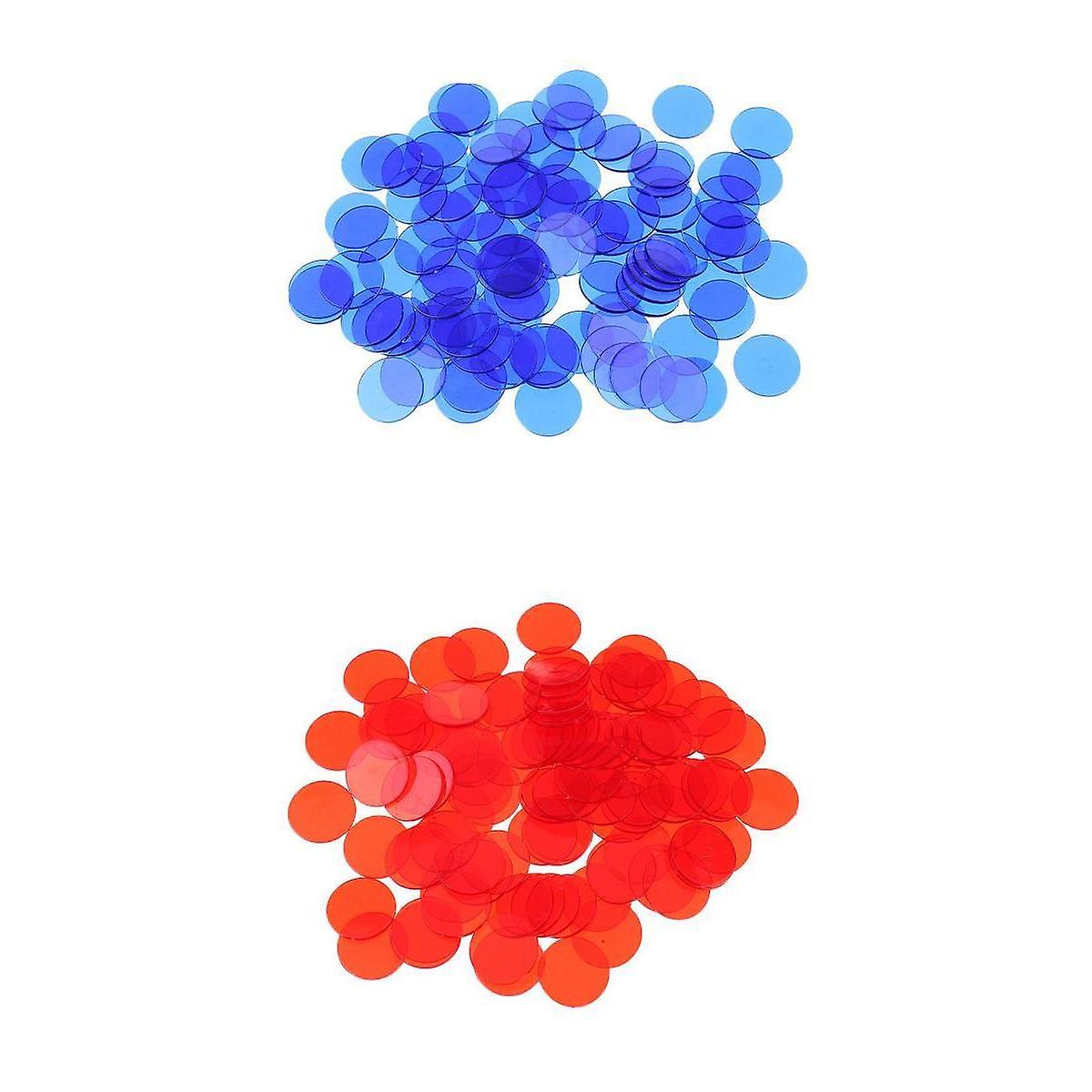 200x Professional Bingo Game Transparent Color Counters Plastic Marker