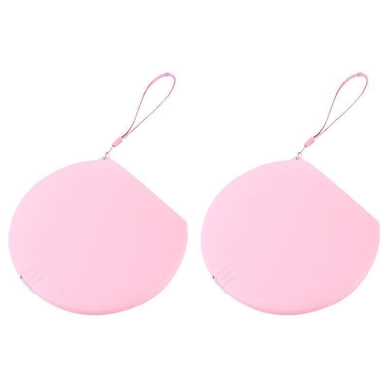 13X1.5cm Pink Refillable Makeup Palettes & Cases 2pcs Mask Container Dustproof Mask Box Mask Storage