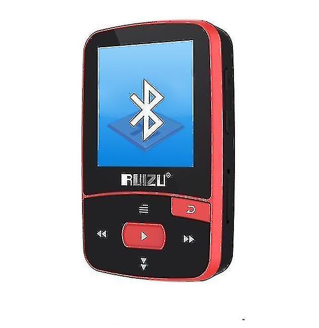 Bluetooth Mp3 Player 8gb Clip With Screenfm(red)