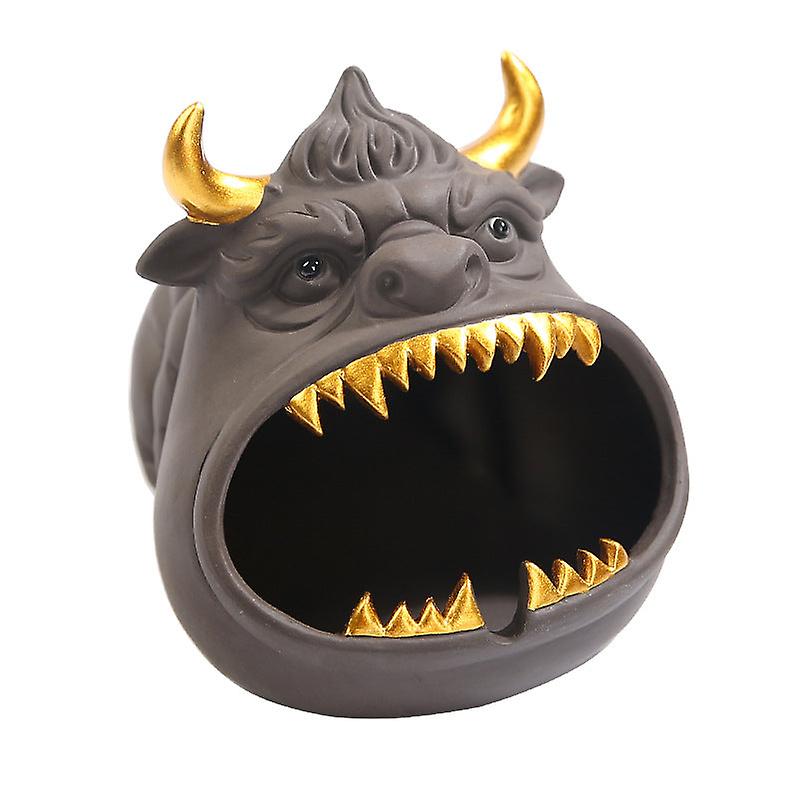 Ashtray Cow Funny Cute Creative Ceramic Trend Living Room Windproof Prevent Fly Ash Tide Ashtray