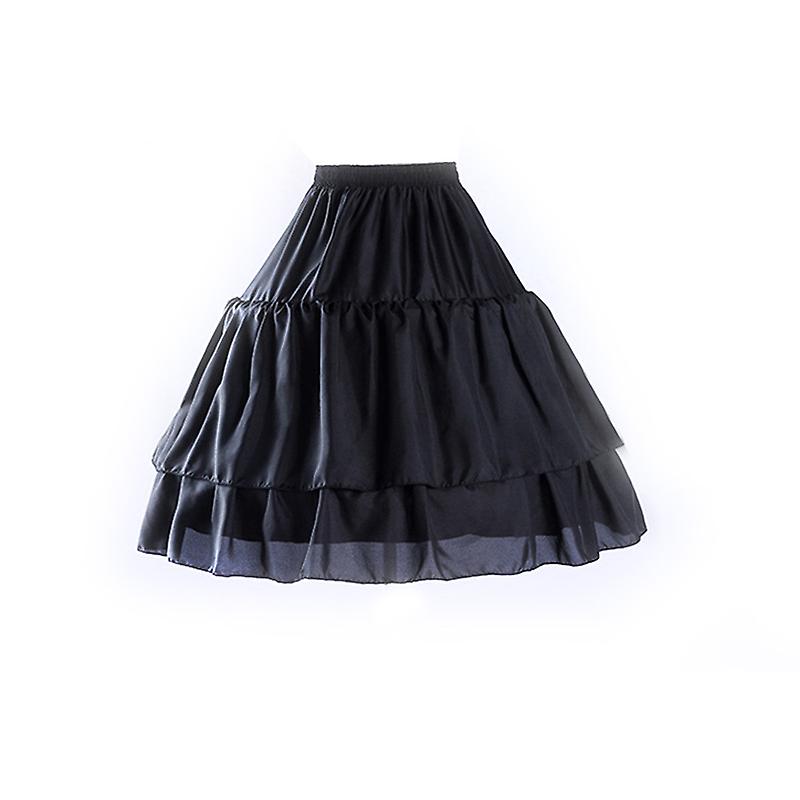 2 Tiers Petticoat Bustles Adjustable Steel Rim Support Pannier for Cosplay Ball Gown