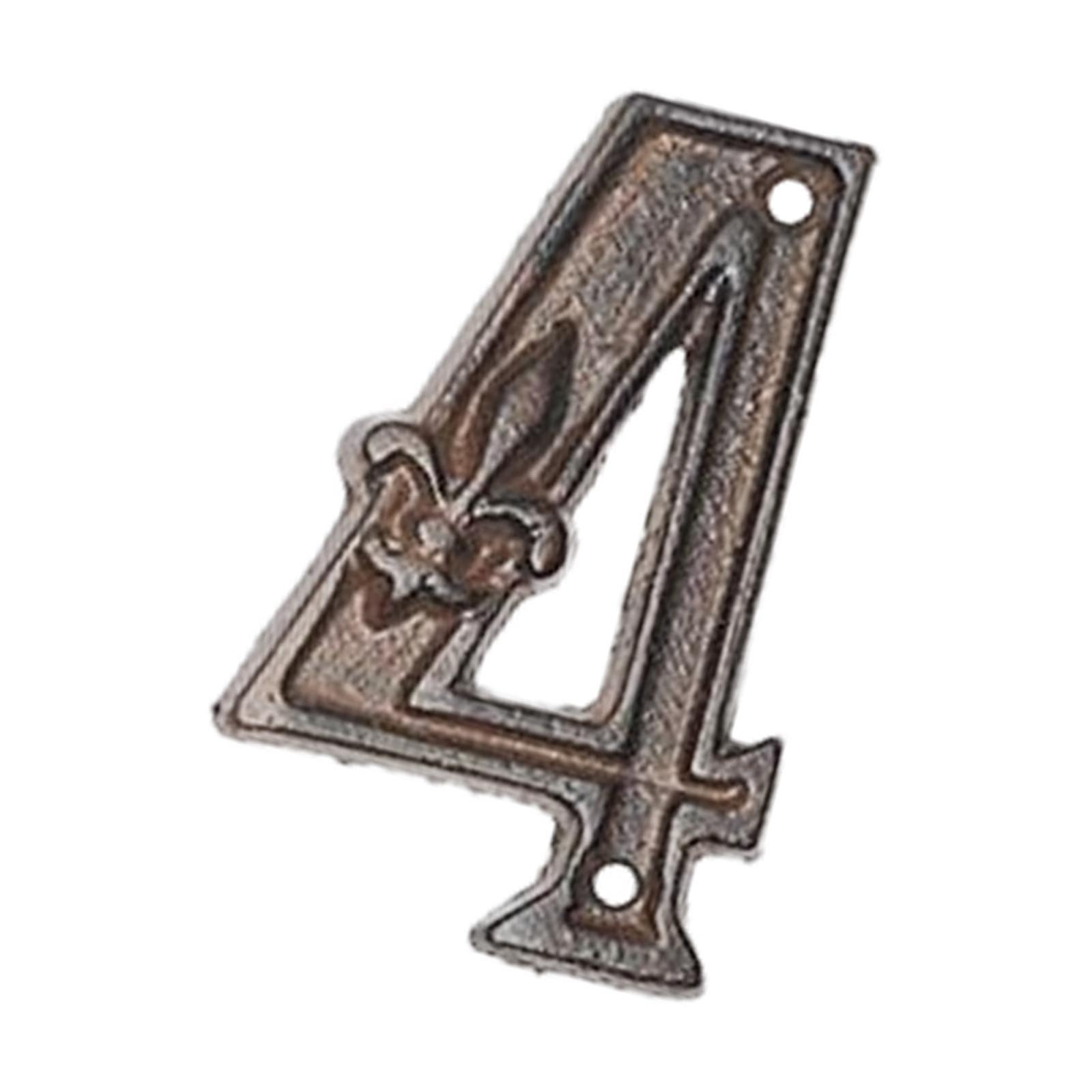 Dígito metálico Puerta Placa Dirección Número Signo Placa 4
