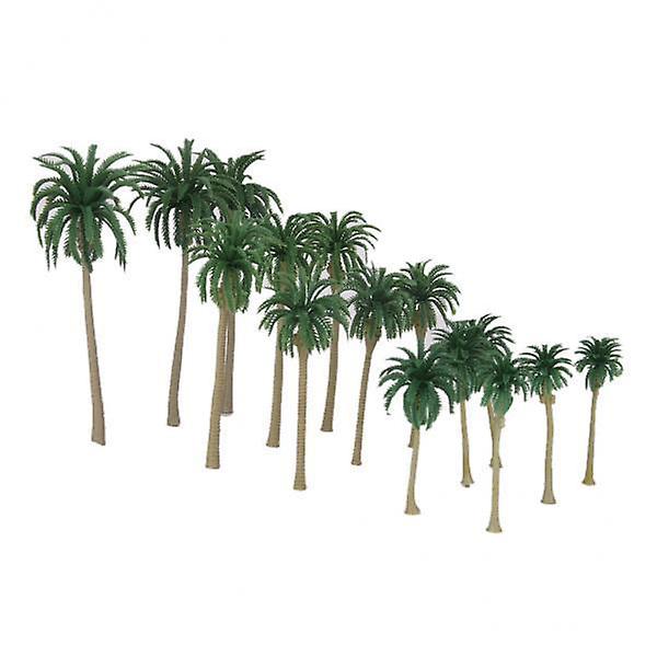 4x15pcs Model Coconut Palm Trees Scenery Landscape N Z Railway DIY Accessory
