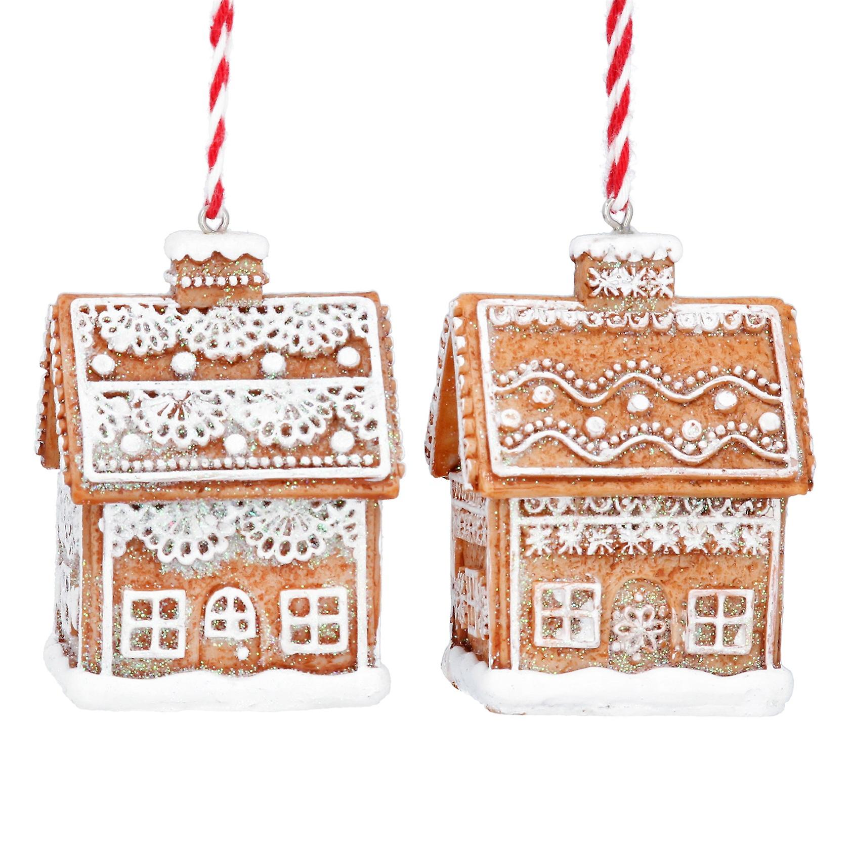 Gisela Graham Gingerbread House Christmas Decorations