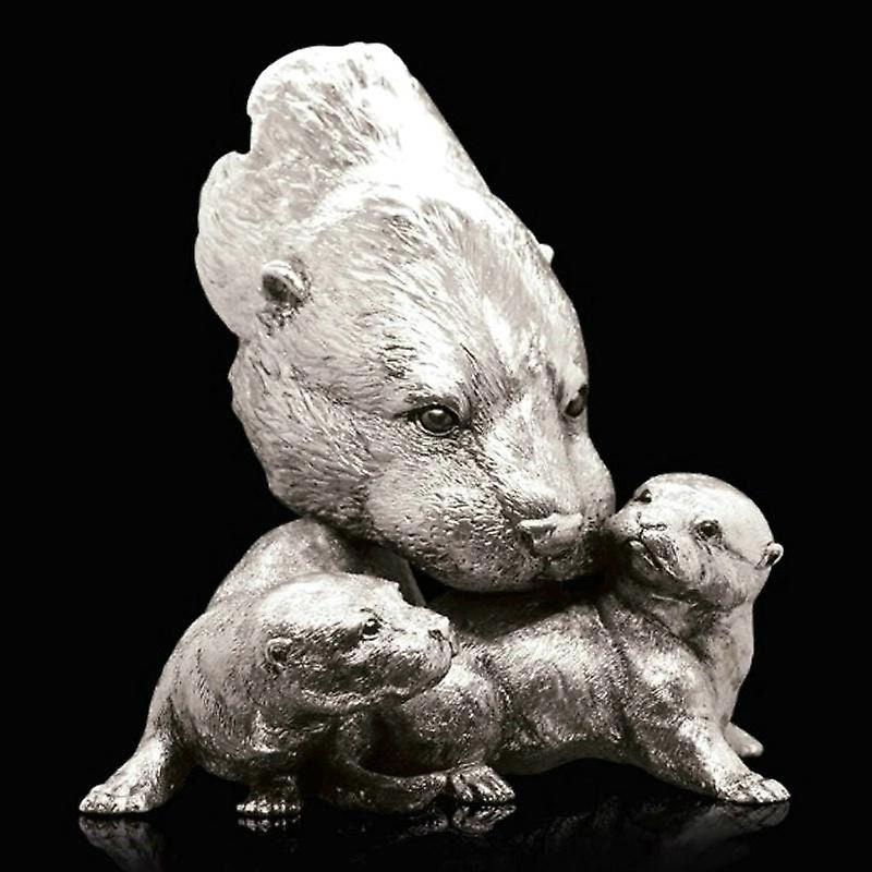 Otter With Pups Sculptures & Statues