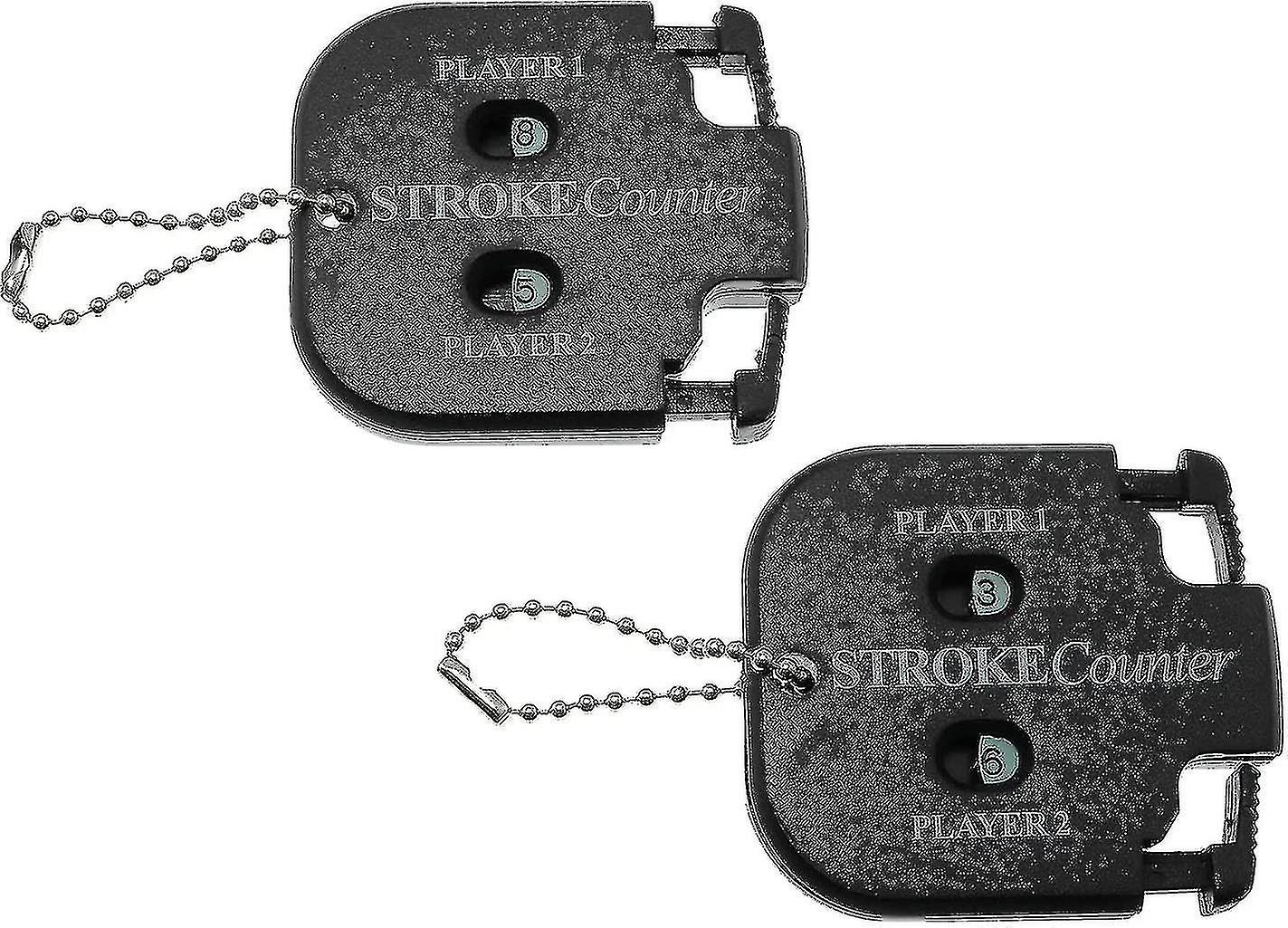 جولف النتيجة تسديدة السكتة الدماغية عداد رقمين تسجيل حارس مع سلسلة المفاتيح جولف التدريب المساعدات اكسسوارات الجولفBlack1PCS