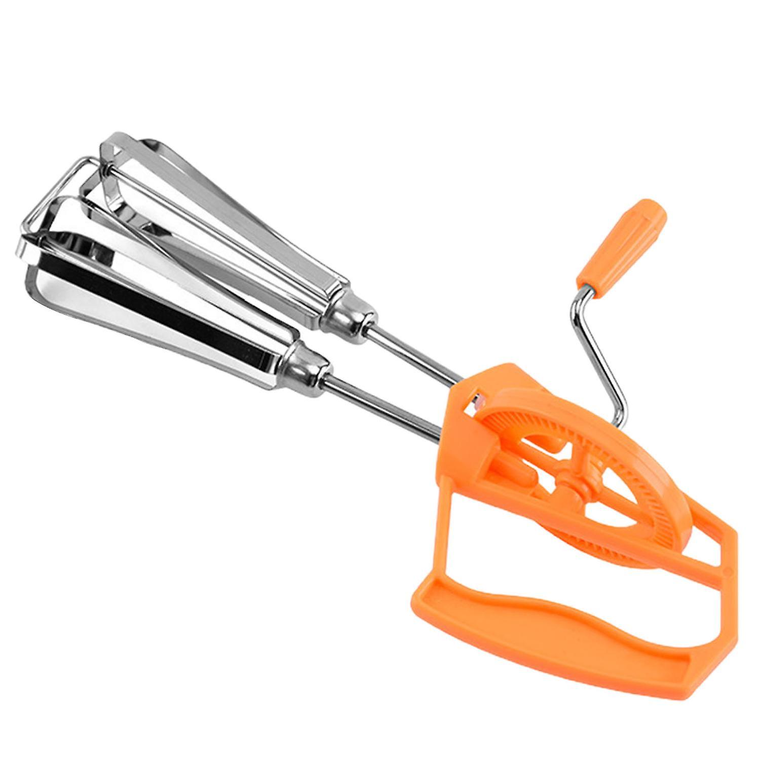 Egg Beater Hand Cranked Manual Double-head Rotary Duty Milk Cream Dough Egg Whisk Kitchen Tools