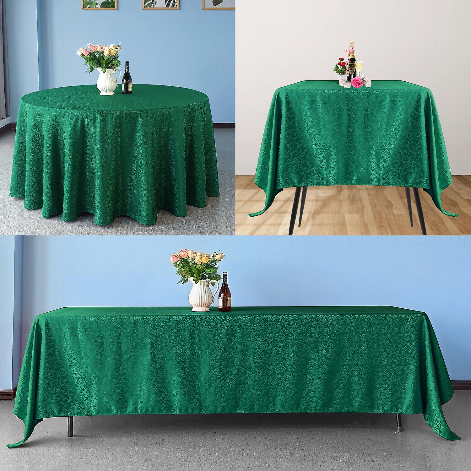 Rectangle Floral Jacquard Tablecloth