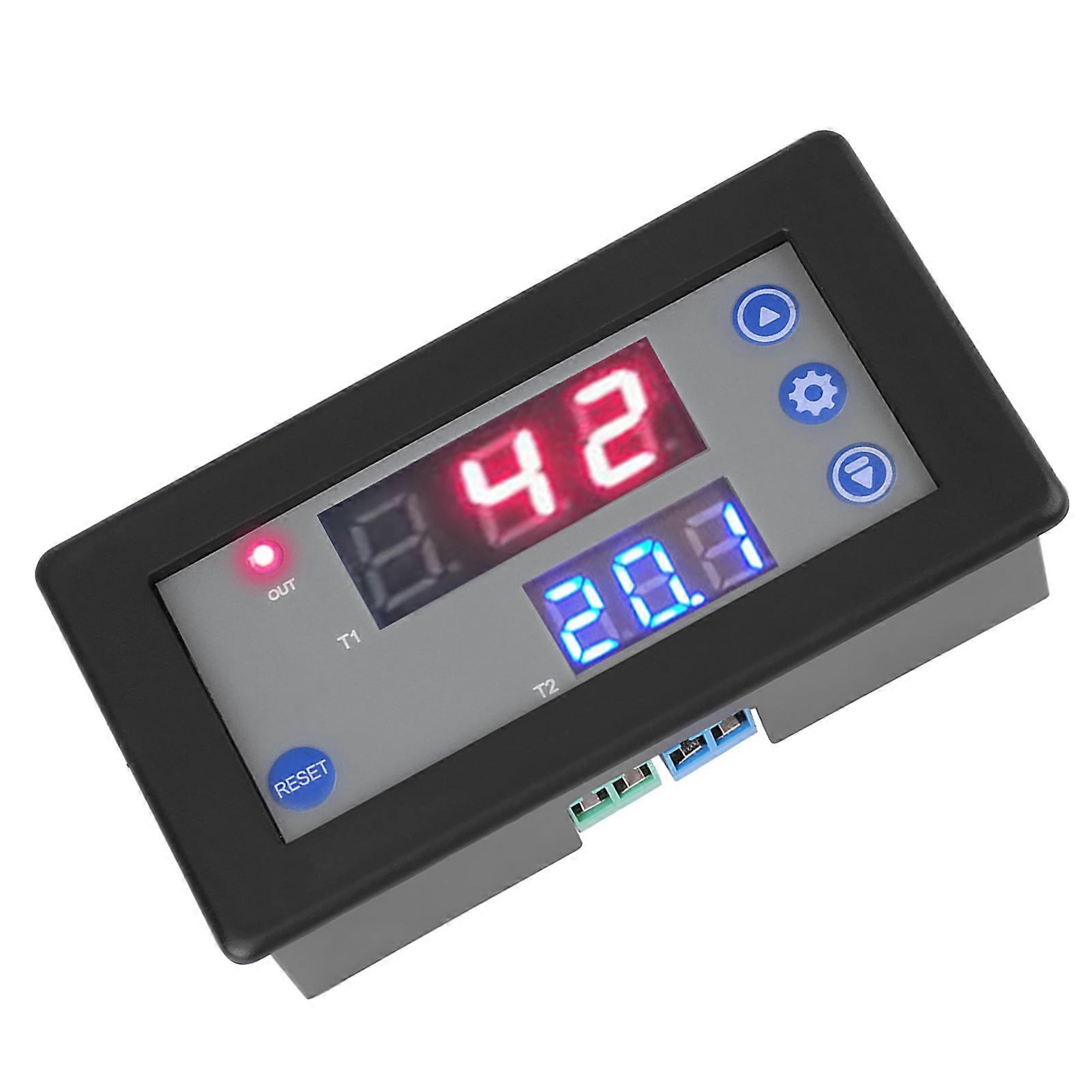 12V Timing Delay Relay Module Cycle Timer Digital LED Dual Display