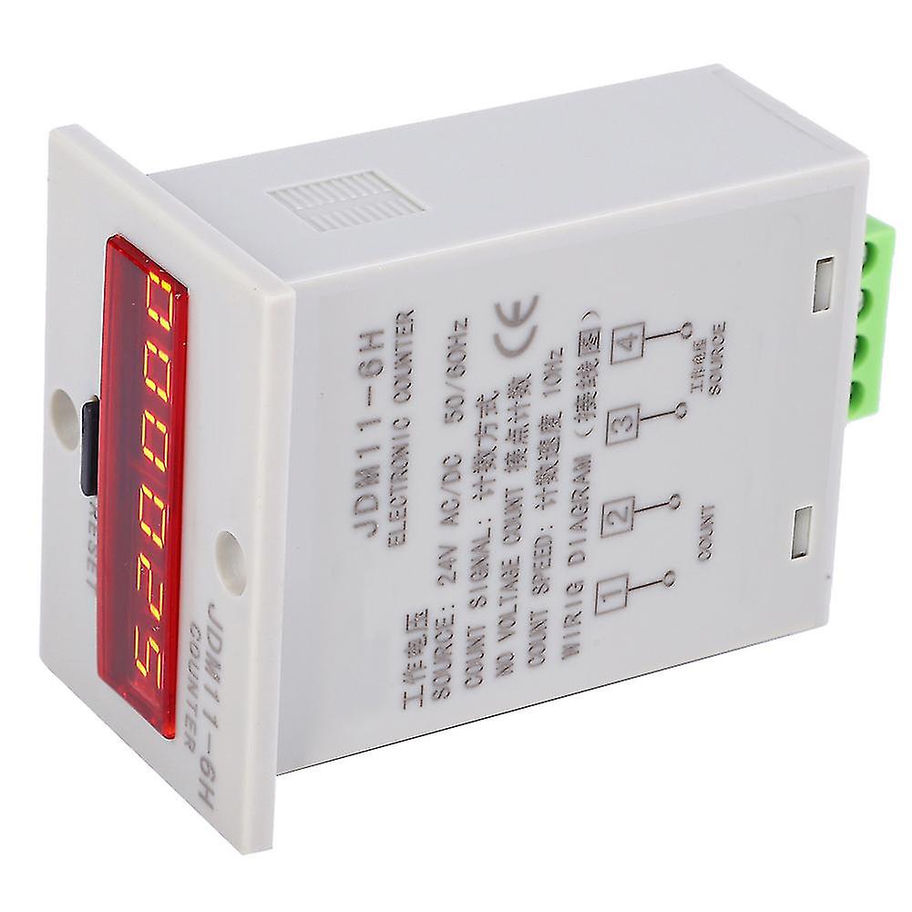 JDM11-6H 6-Digit LED No Voltage Counter AC/DC 24V Digital Display