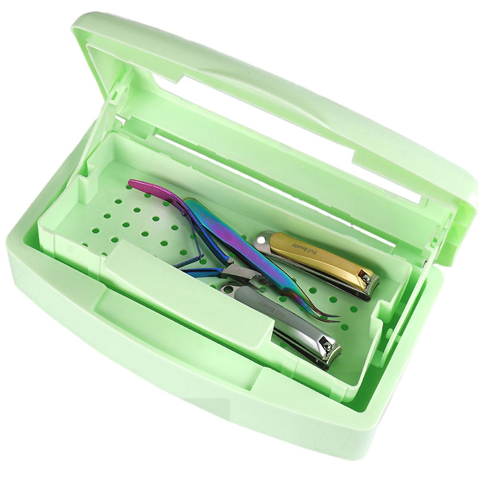 False Eyelash Cleaning Box Durable False Eyelash Sterilization Container for Nail Salon