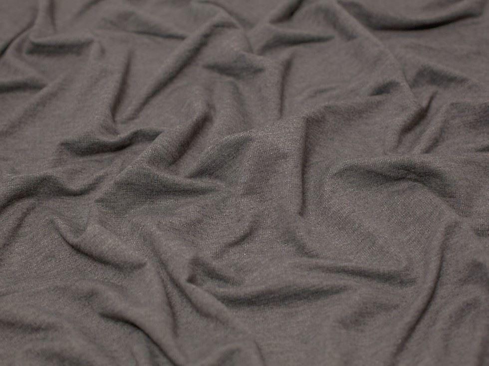 Heavy Loop Back French Terry Stretch Knit Fabric Melange Grey - per metre